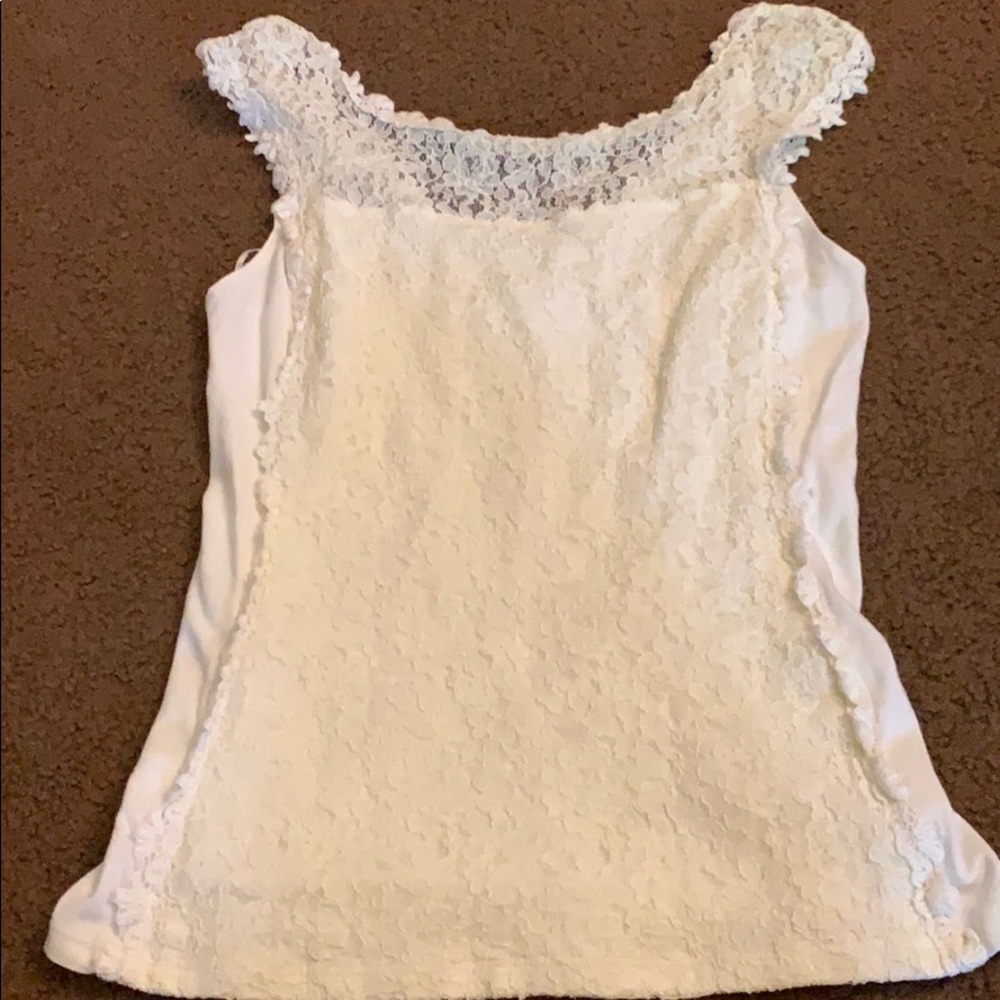 Express white lace blouse
